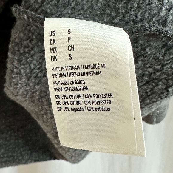 American Eagle Outfitters Gray 3/4 Sleeve Pullover Crewneck Womens Size Small - Picture 4 of 6